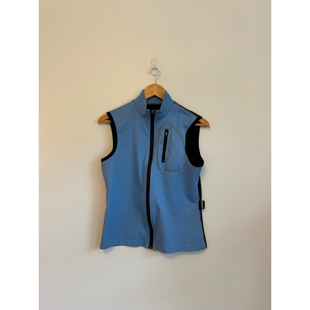 Kombi Windstopper Blue Full Zip Technical Mock Neck Vest | Size Small